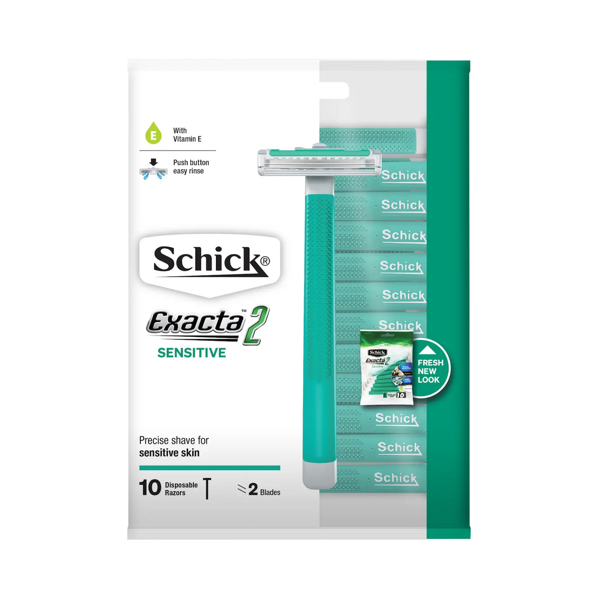 Exacta 2 Sensitive Men's Disposable Razor 10pk