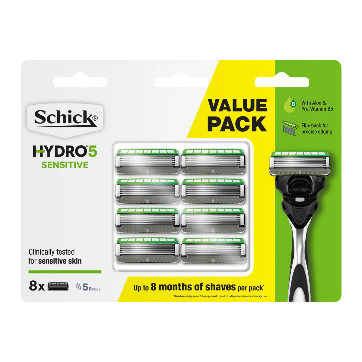 Hydro 5 Sensitive Men's Razor Blade Refills 8pk
