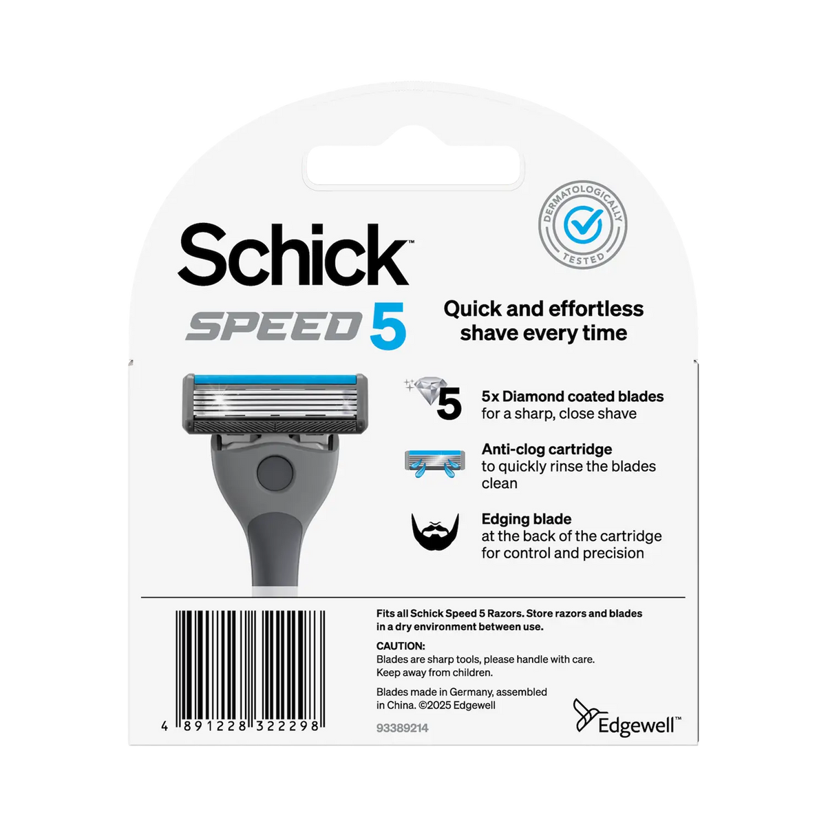 Speed 5 Men's Razor Blade Refills 4pk