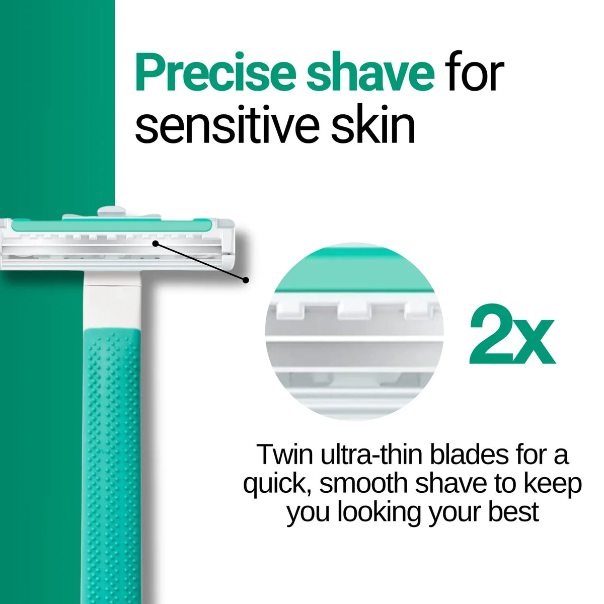 Exacta 2 Sensitive Men's Disposable Razor 20pk