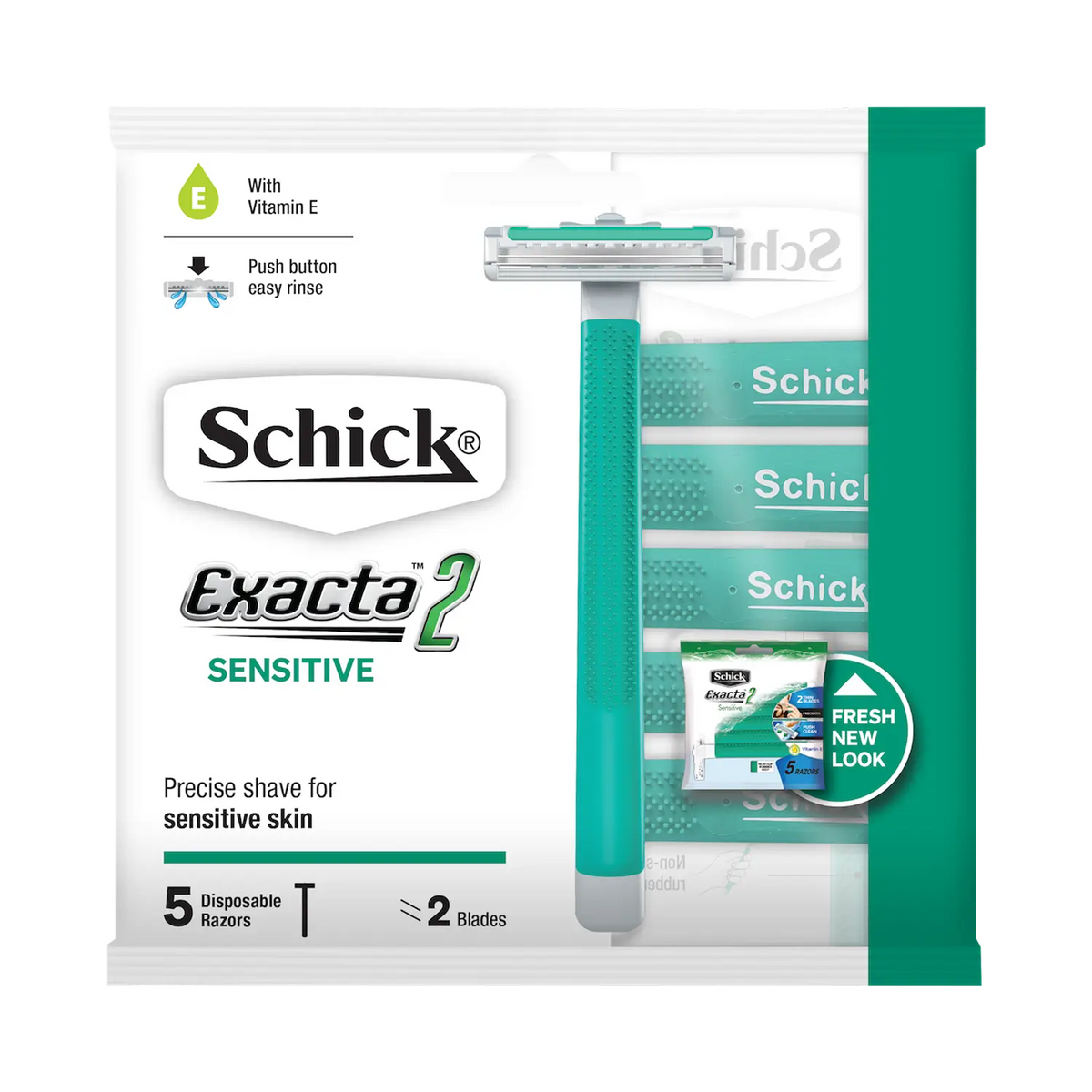 Exacta 2 Sensitive Men's Disposable Razor 5pk
