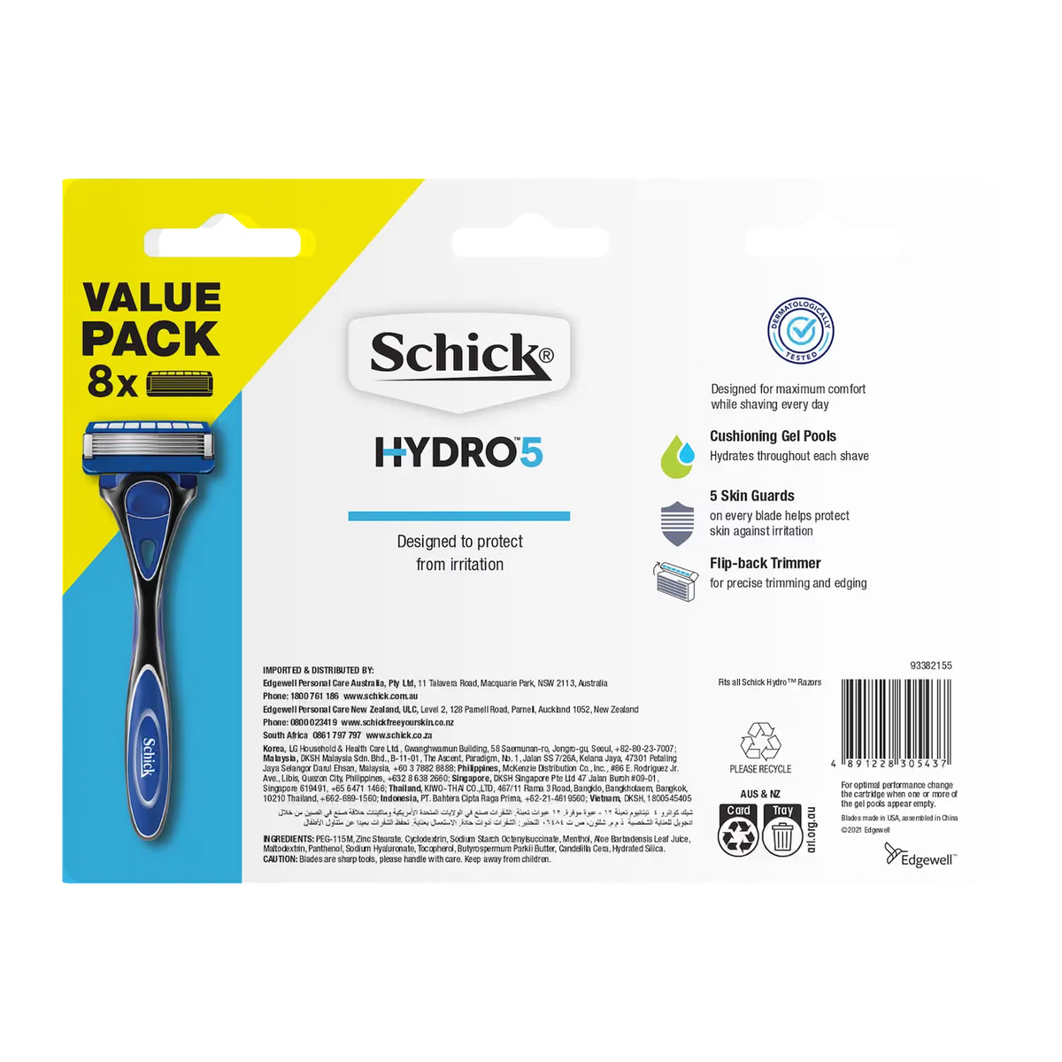 Hydro 5 Men's Razor Blade Refills 8pk