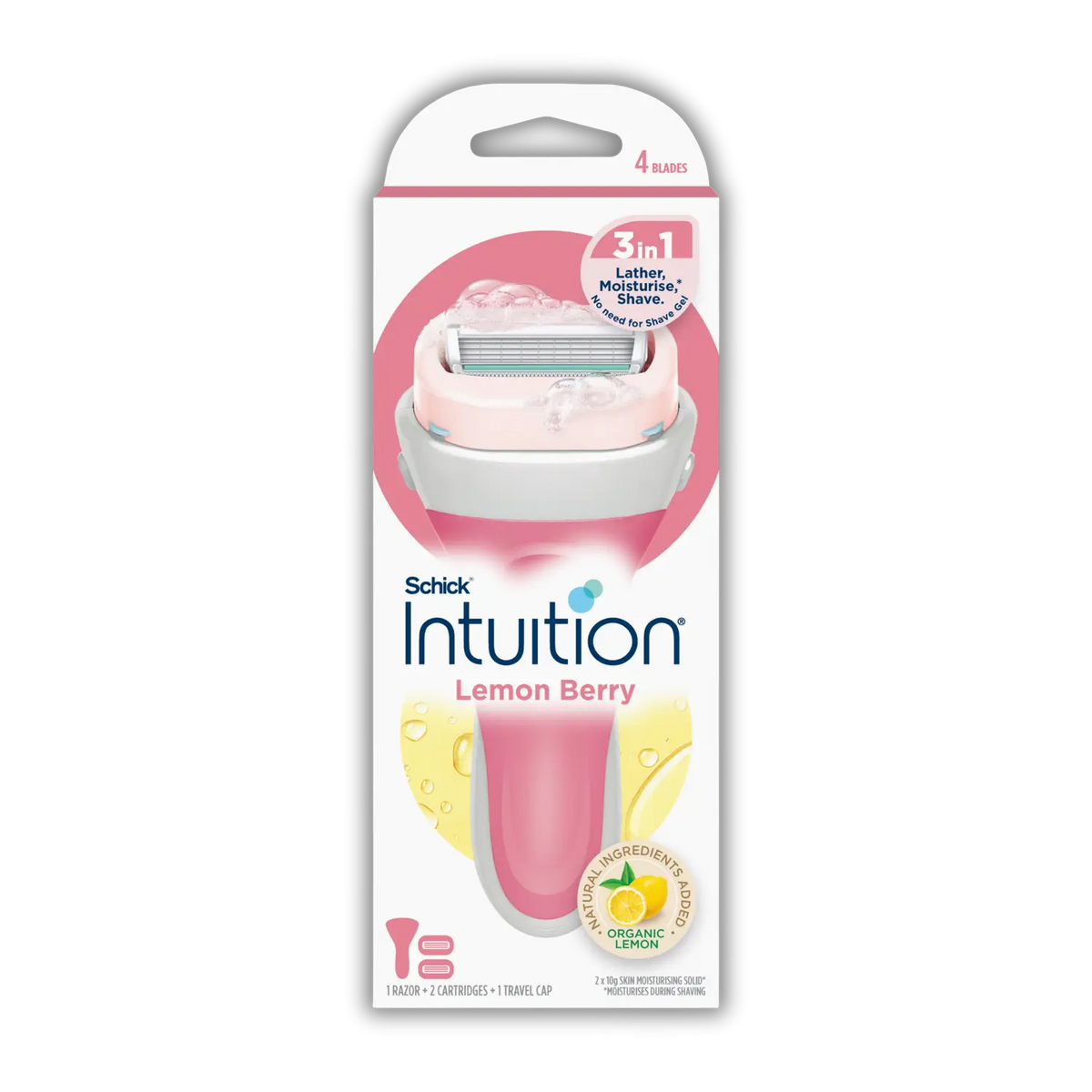 Intuition Lemon Berry Razor Handle + 2 Cartridges