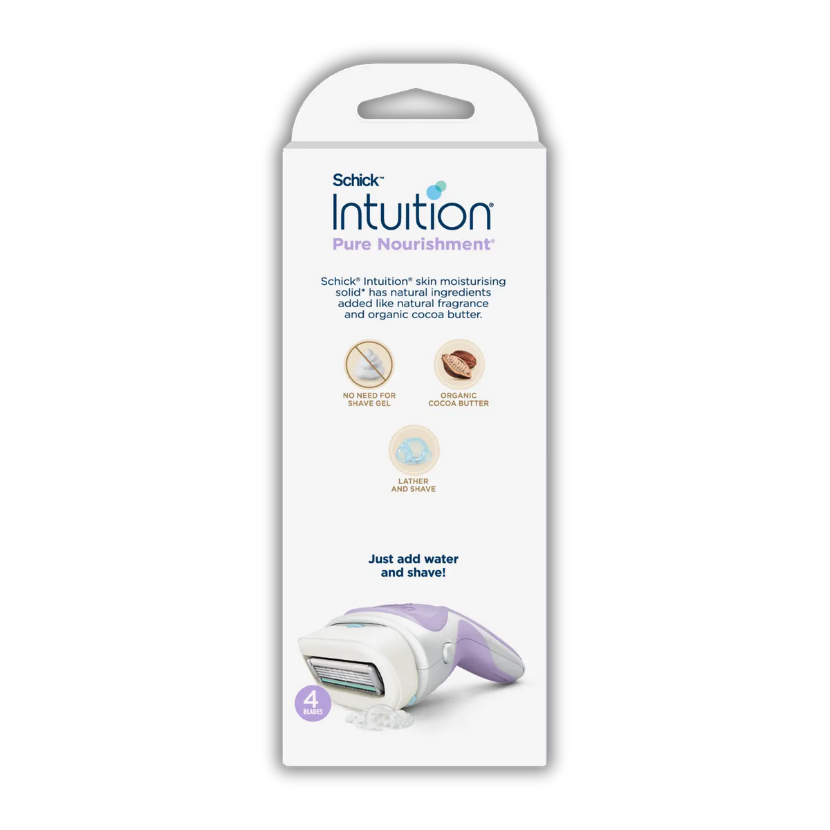Intuition Pure Nourishment Razor Handle + 2 Cartridges