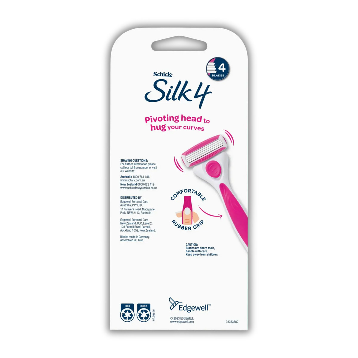 Silk 4 Razor Handle + 2 Cartridges