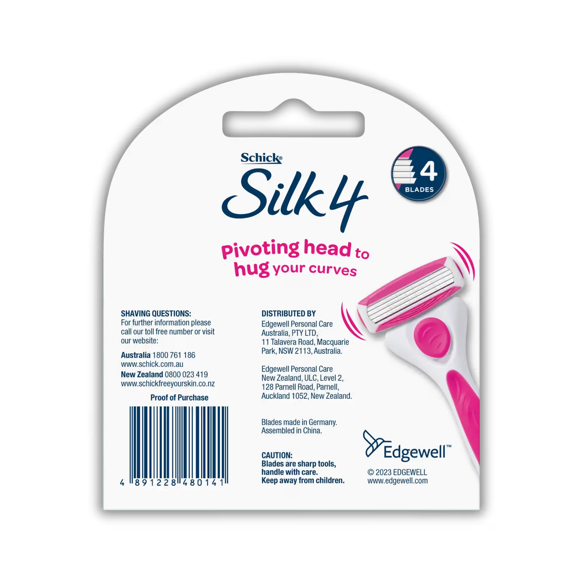 Silk 4 Razor Blade Refills 4pk