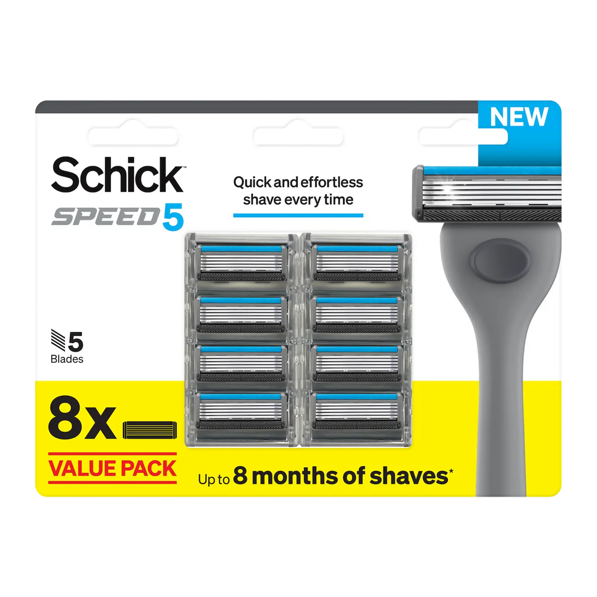 Speed 5 Men's Razor Blade Refills 8pk