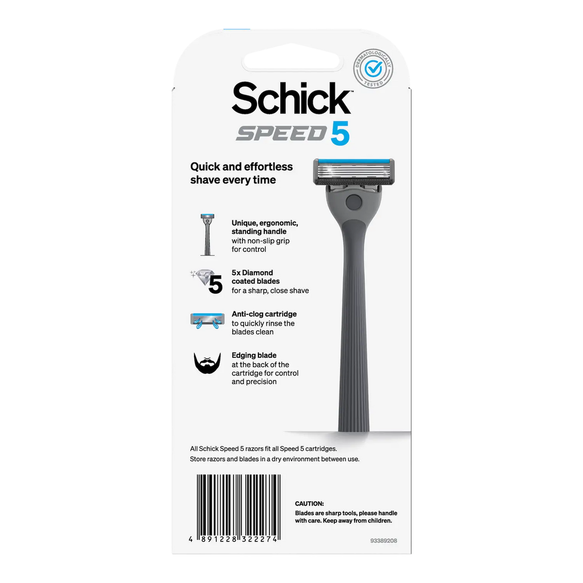 Speed 5 Men's Razor Grey Handle + 1 Cartridge