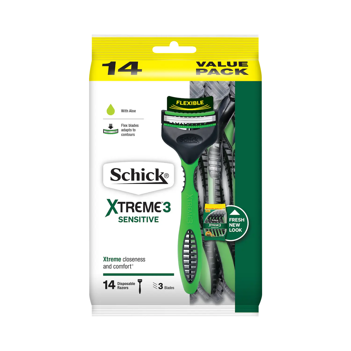 Xtreme 3 Sensitive Men's Disposable Razor 14pk