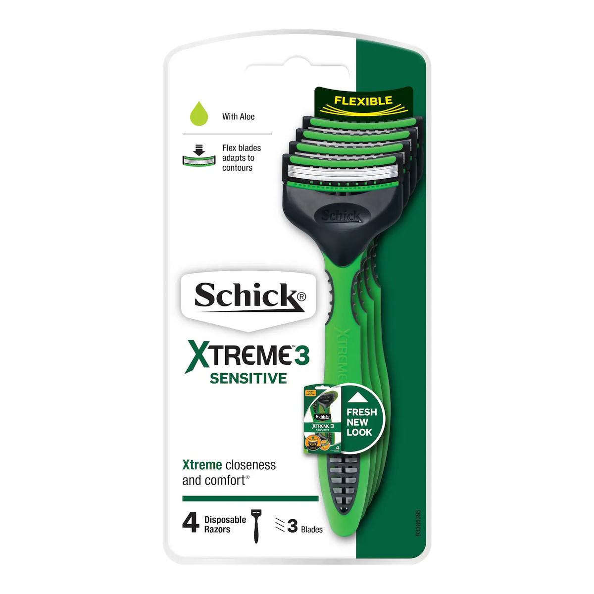 Xtreme 3 Sensitive Men's Disposable Razor 4pk