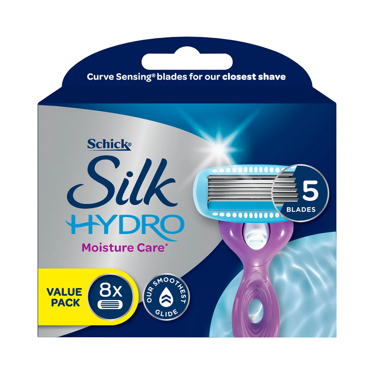 Silk Hydro Moisture Care Razor Blade Refills 8pk