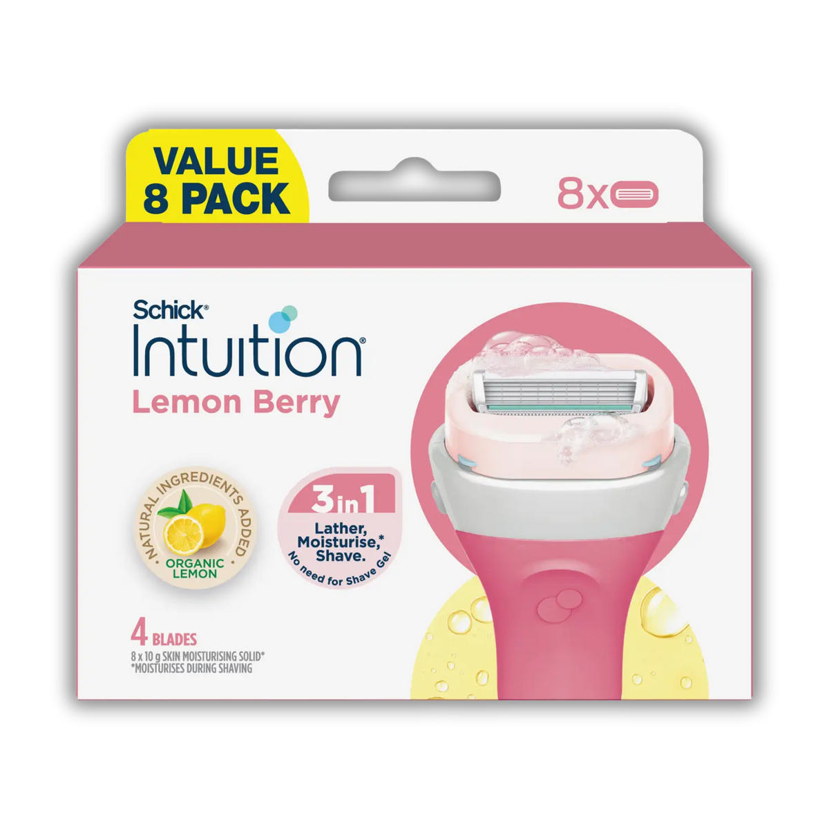 Intuition Lemon Berry Razor Blade Refills 8pk