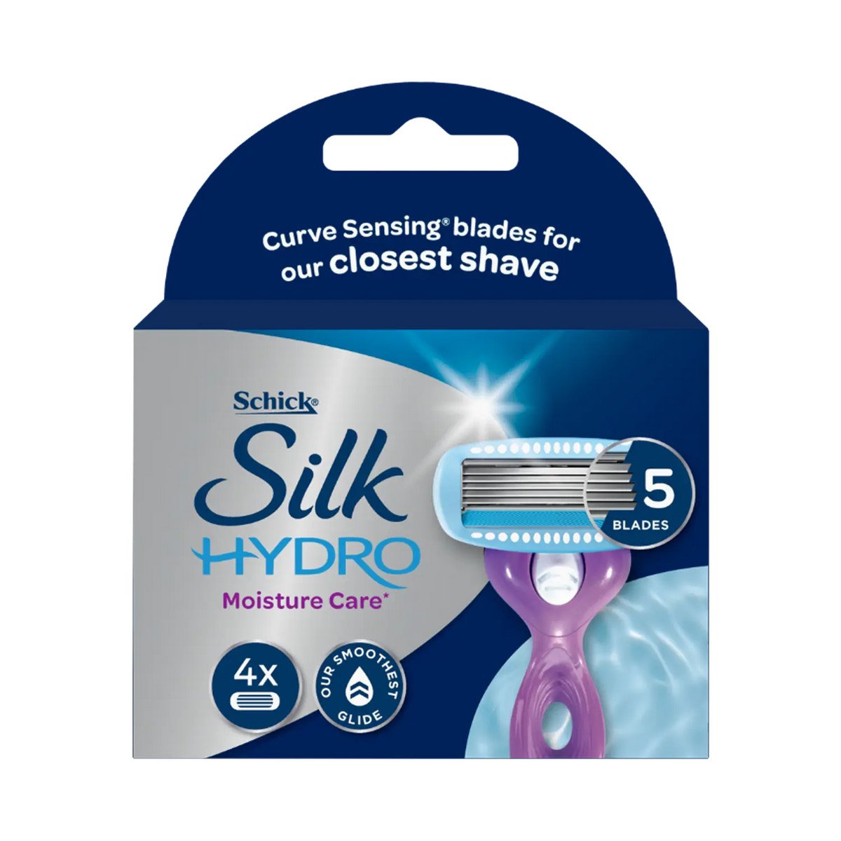 Silk Hydro Moisture Care Razor Blade Refills 4pk