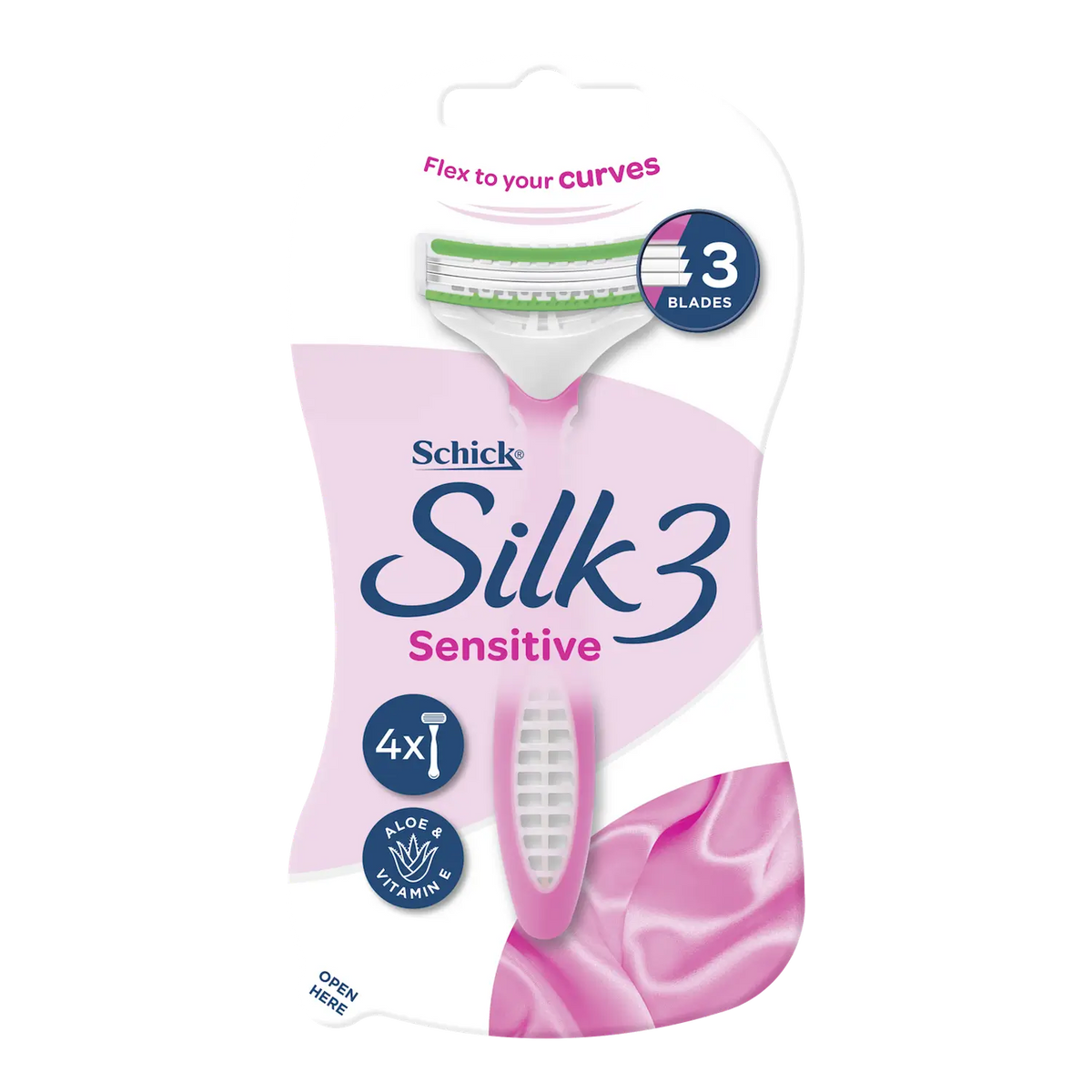 Silk 3 Sensitive Disposable Razors 4pk