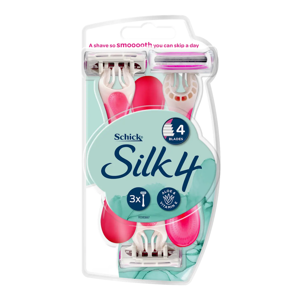 Silk 4 Disposable Razors 3pk