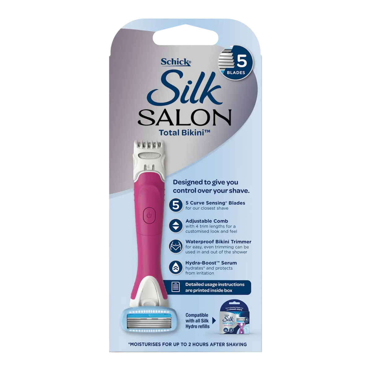 Silk Salon Total Bikini Razor Handle + 1 Cartridge