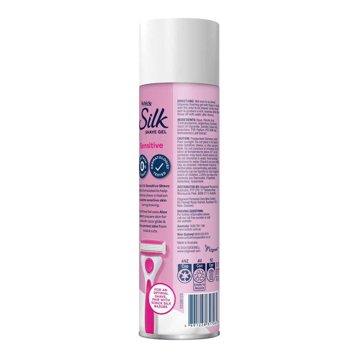 Silk Sensitive Foaming Shave Gel 198g