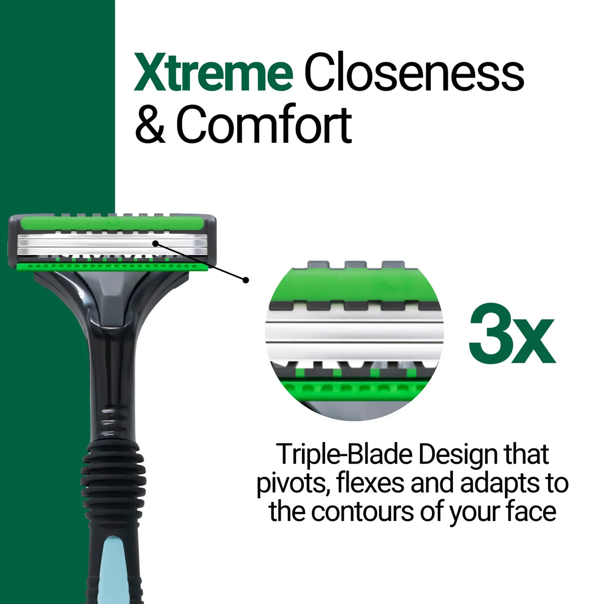 Xtreme 3 Sensitive Hybrid Men's Razor Handle + 6 Cartridges